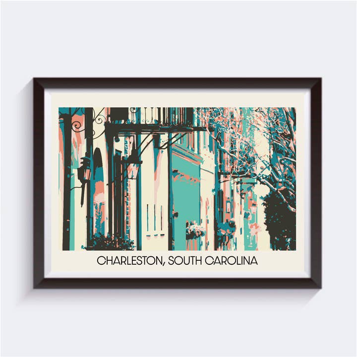 Charleston, South Carolina Postkort Rejseprint - 6 størrelser for engroshandel hos 2 Sisters