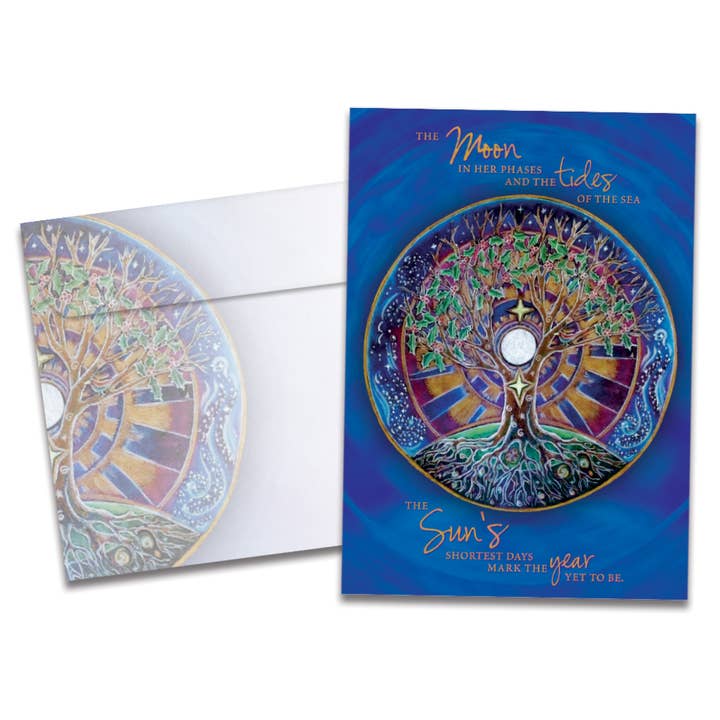 Winter Solstice Mandala Solstice 4 Pack 14750 for wholesale by Tree-Free Greetings