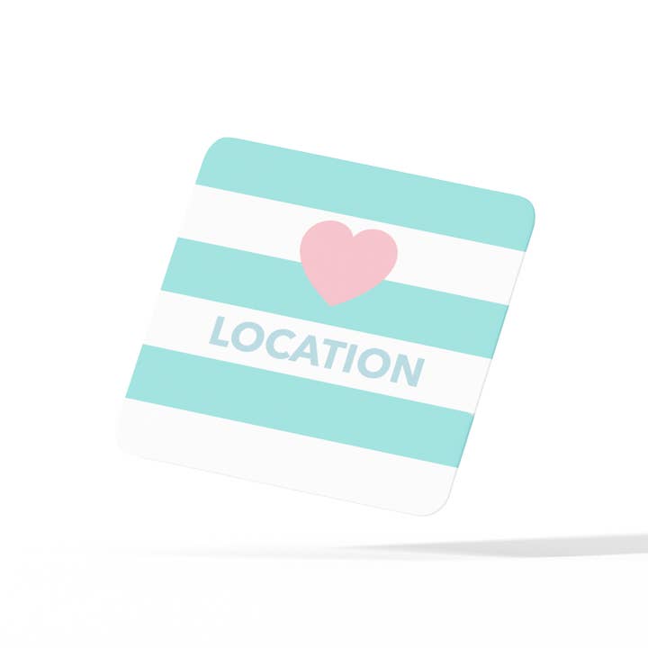 Betty Boyns Designs – wholesale Coasters – HEART MY LOCATION COASTER
State your required location3