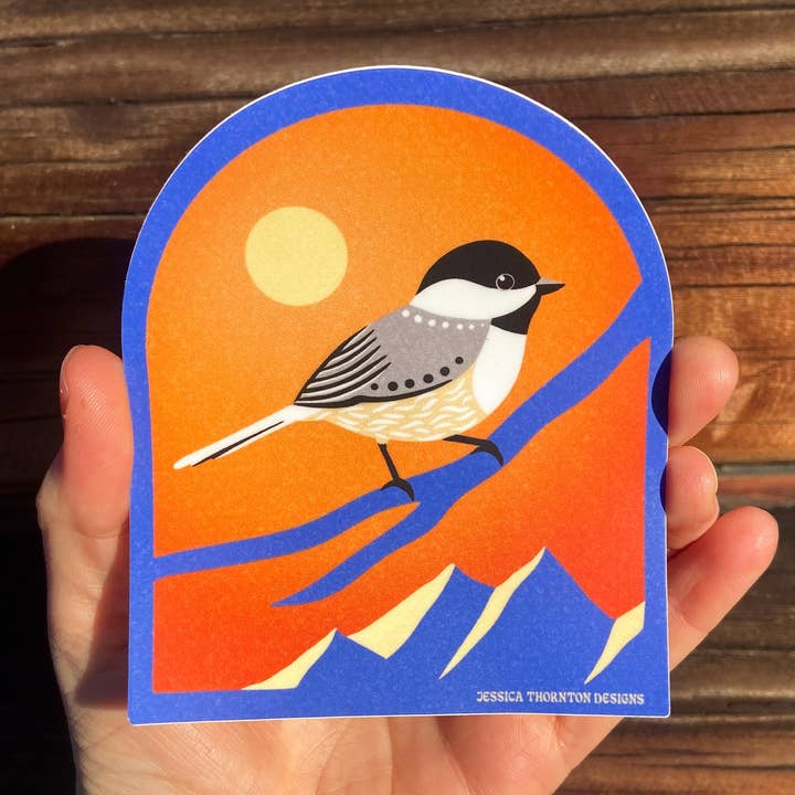 Chickadee Sticker - Birds of the North for wholesale by Jessica Thornton Designs
