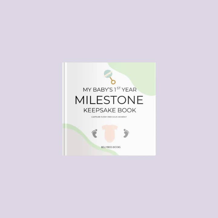Bellybees – wholesale Milestone art/keepsake – Child & baby – My Baby's 1st Year Milestone Keepsake Book!6