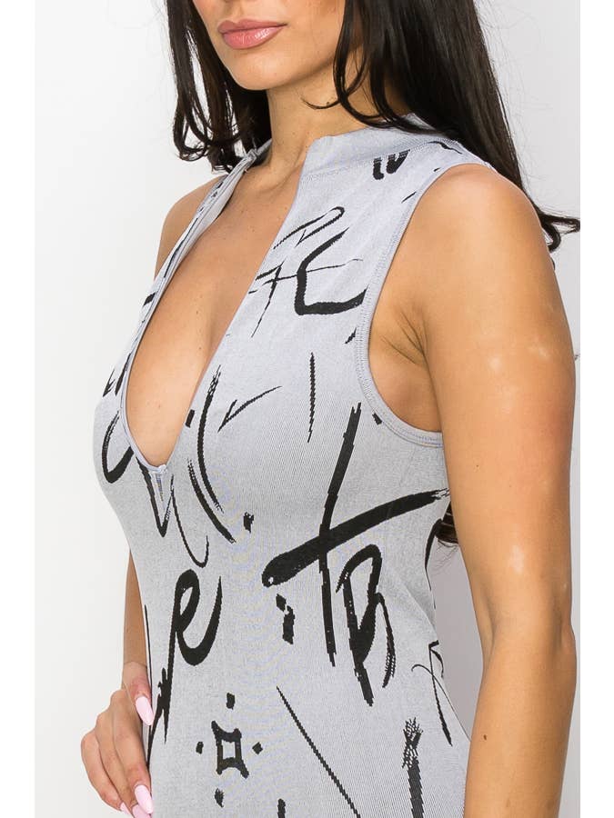 ANWND - Wholesale Romper - Women's - 51504-FRONT ZIPPER BIKER LENGHT ROMPER5