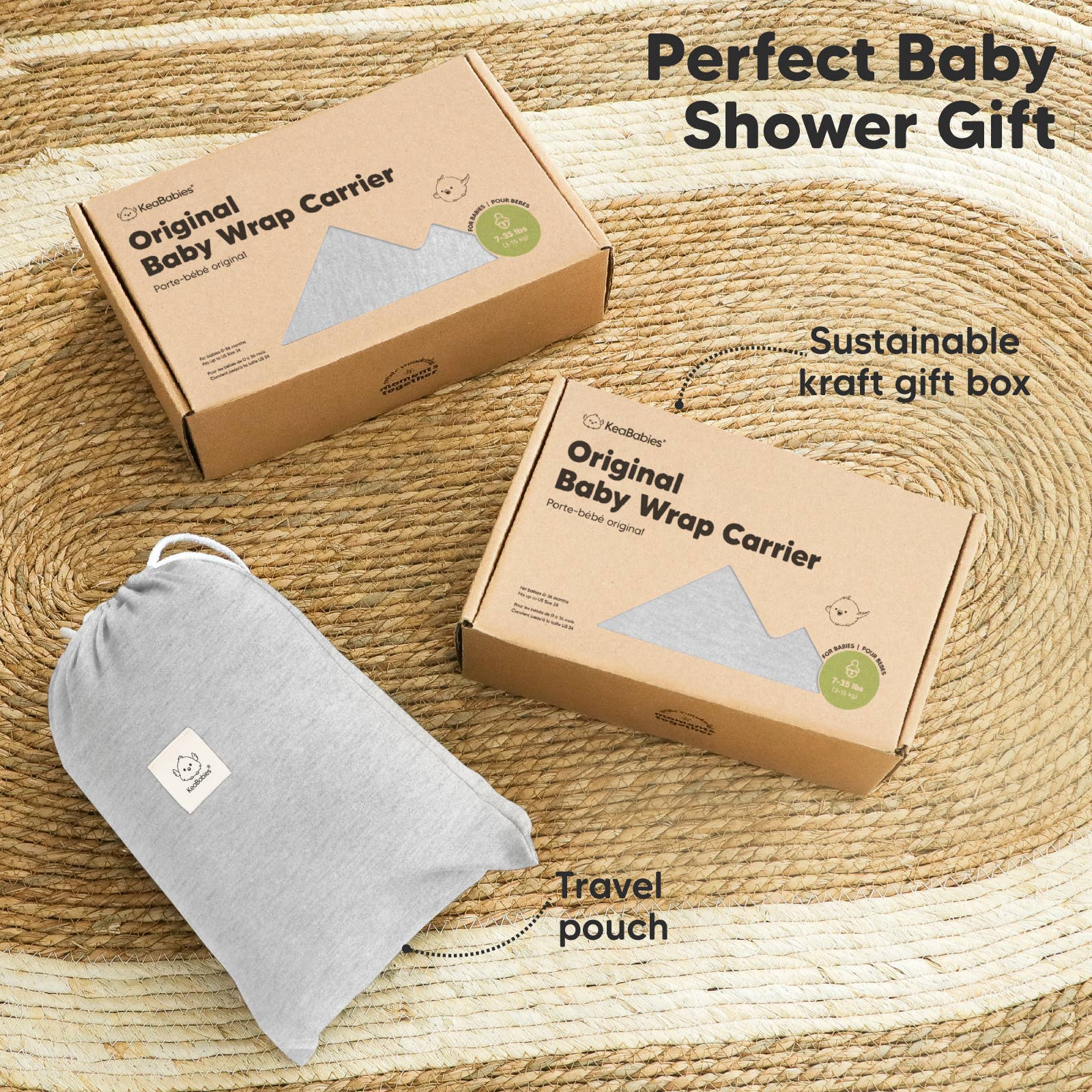 Bruyère légère Porte-bébé original KeaBabies en vente sur Faire8