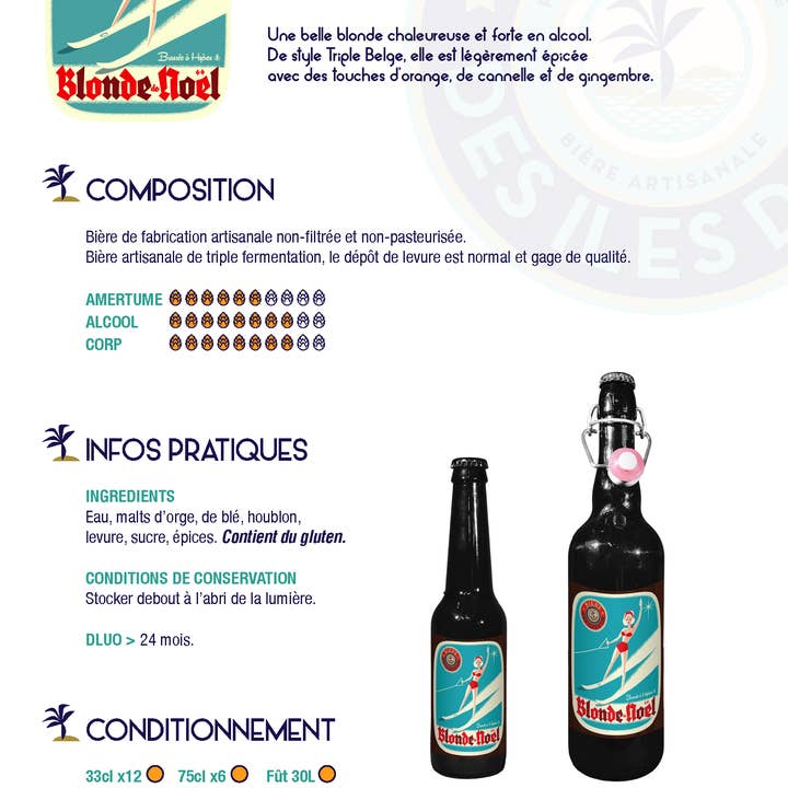 LA BIERE DES ILES D'OR - Wholesale Beer - Christmas Blonde 33cl 1