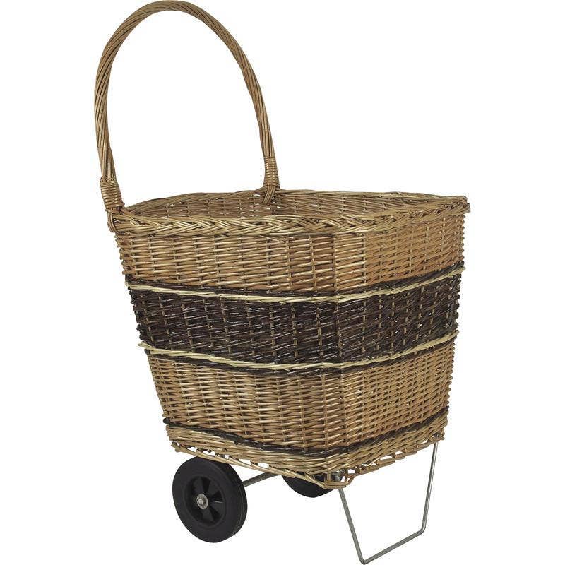 Aubry Gaspard - Wholesale Basket - wicker log trolley0