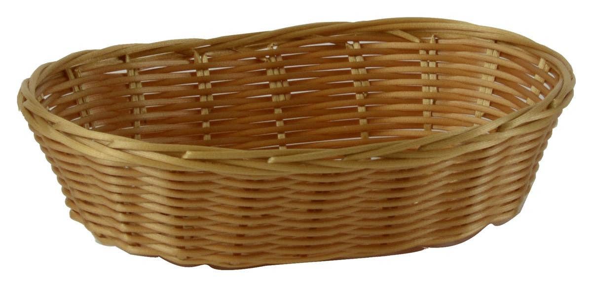 FIXTUREDISPLAYS - Wholesale Basket - 7"w Oval Woven Basket 1200190