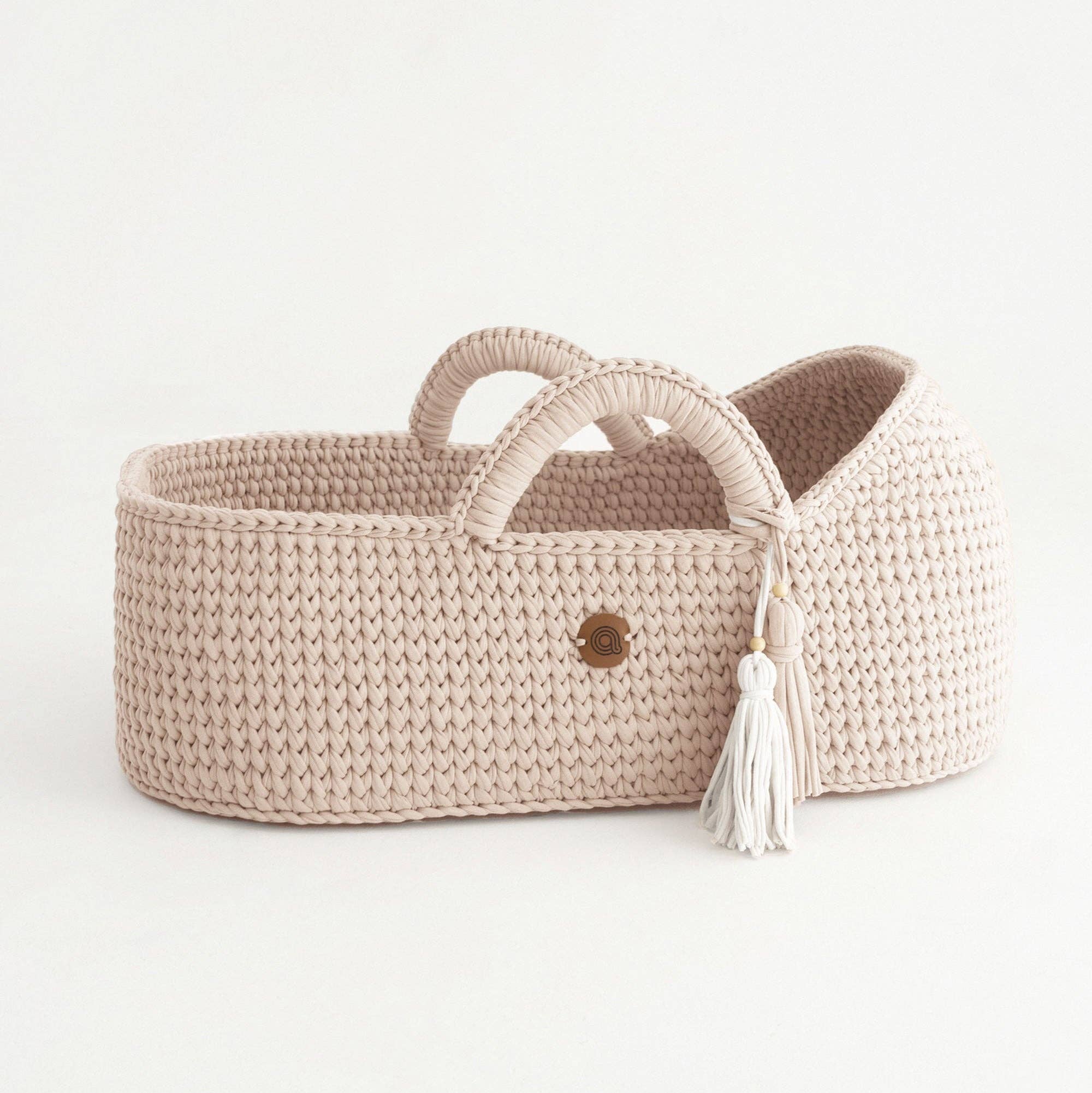 ANZY HOME - Wholesale Bassinet - Baby - Knitted Baby Moses Basket With Round Hood1