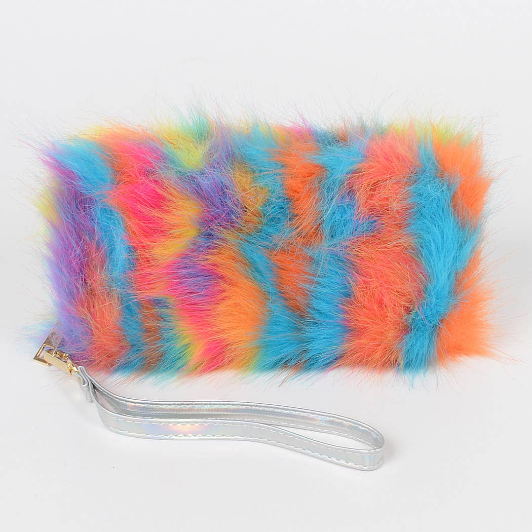 Multicolor Faux Fur Wallet for wholesale on Faire3