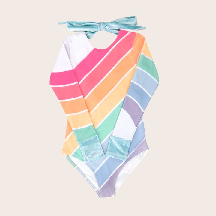 Manga larga Playa Del Rey Rainbow de una pieza para venta al por mayor de Saint Ida