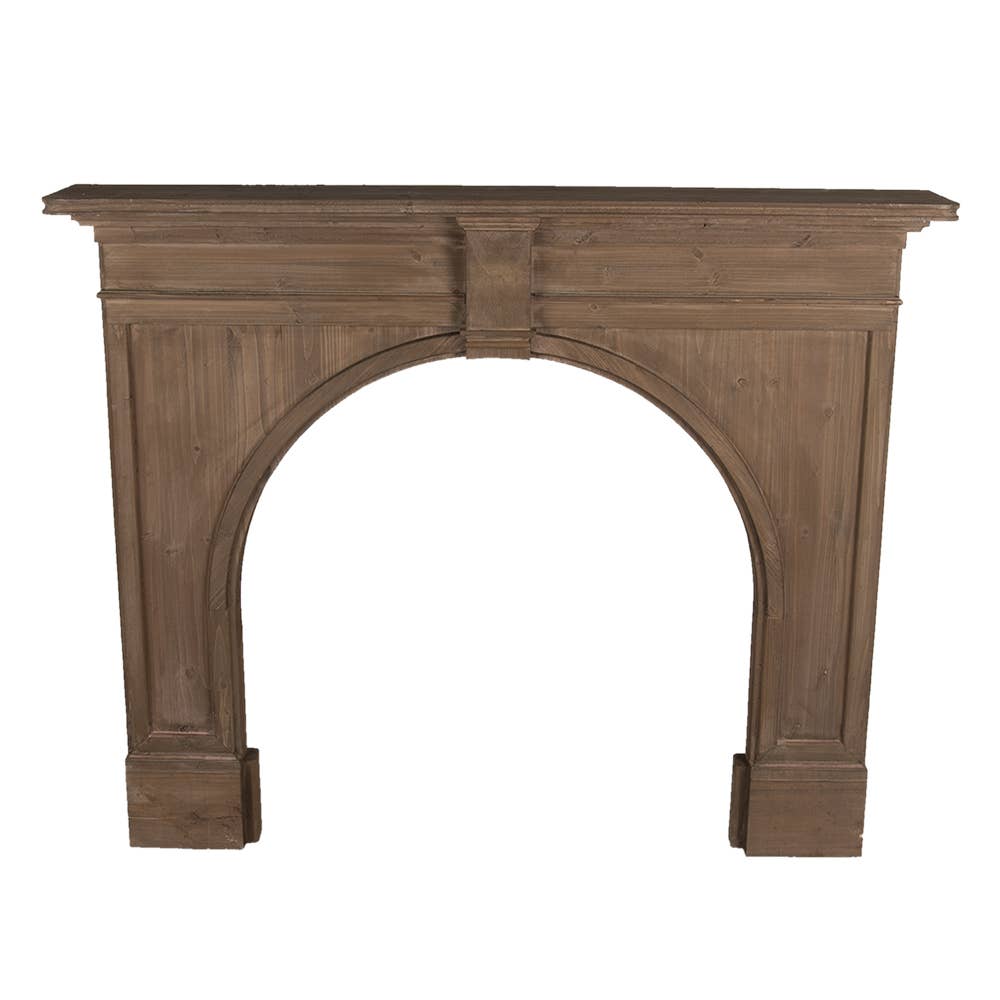 Clayre & Eef - Wholesale Fireplace Mantel - 5H0475 Fireplace Surround 130x21x104 cm Brown Wood0