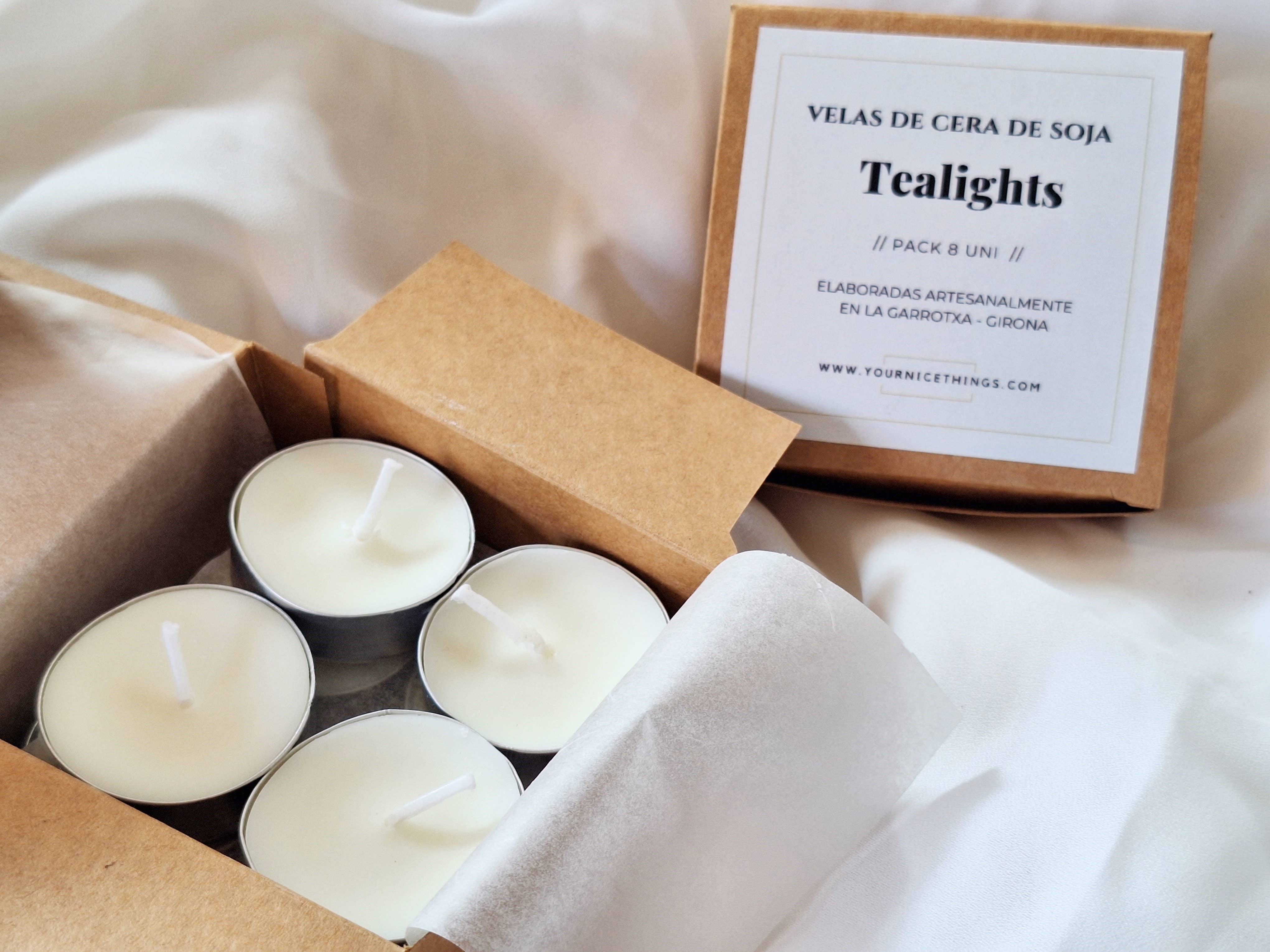 Your Nice Things - Candles - - Wholesale Theelichtjes - Theelichtjes van natuurlijke sojawas (set van 8 stuks)1