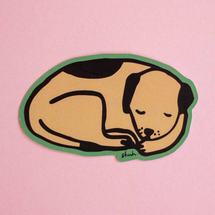 ADESIVO CANE CHE DORME per la vendita all'ingrosso da parte di shuh.