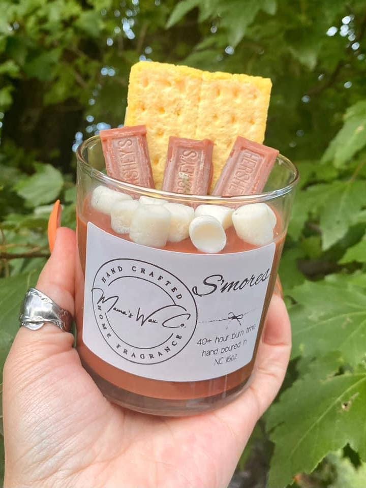 S'mores Candle for wholesale by Mama’s Wax Co. LLC