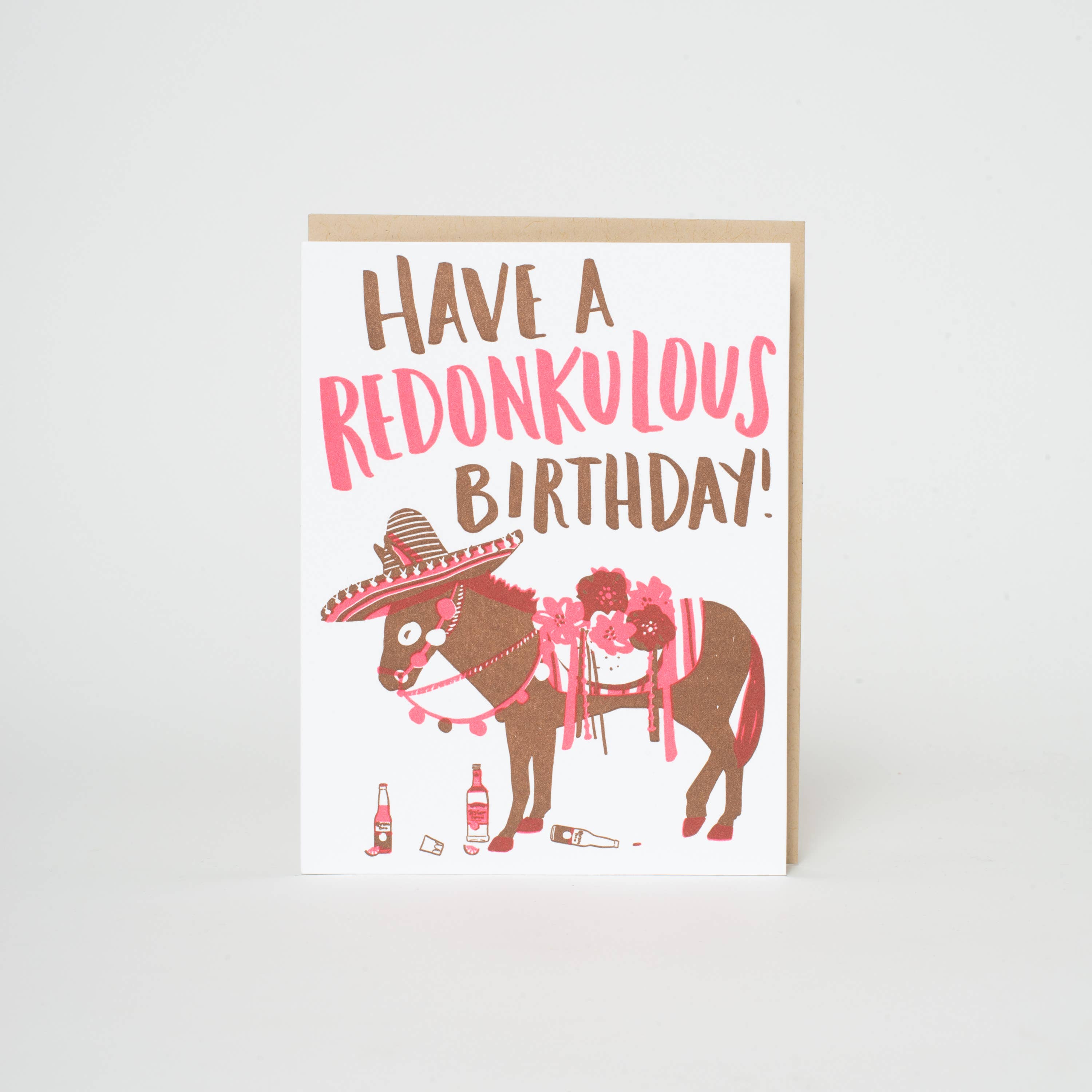 Egg Press Manufacturing - Wholesale Birthday Card - Redonkulous Birthday Punny Letterpress Greeting Card by Hello!Lucky1