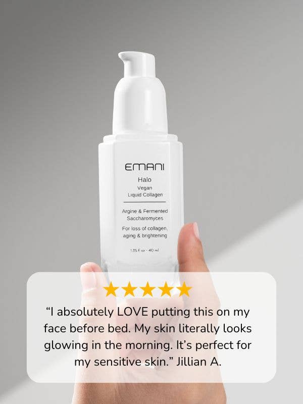 EMANI VEGAN COSMETICS - Wholesale Facial Serum/Concentrate - Halo Collagen Serum Argan +Saccharomyces4