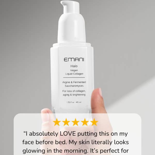 EMANI VEGAN COSMETICS - Wholesale Facial Serum/Concentrate - Halo Collagen Serum Argan +Saccharomyces4