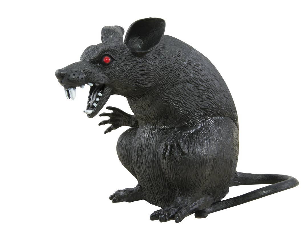 P'tit Clown - Wholesale Decorative Figurine - Possessed Rat - Black - 18 cm0