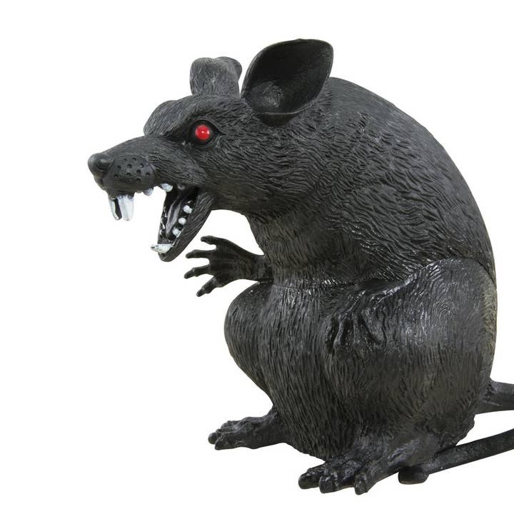 P'tit Clown - Wholesale Decorative Figurine - Possessed Rat - Black - 18 cm0