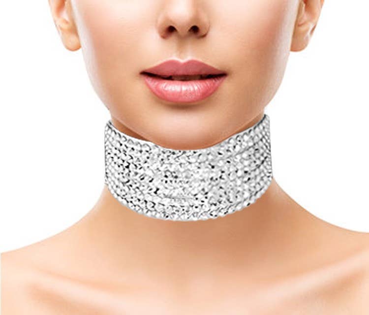 SP Sophia Collection - Wholesale Choker/Collar - Rhinestone Embellished Band Choker5