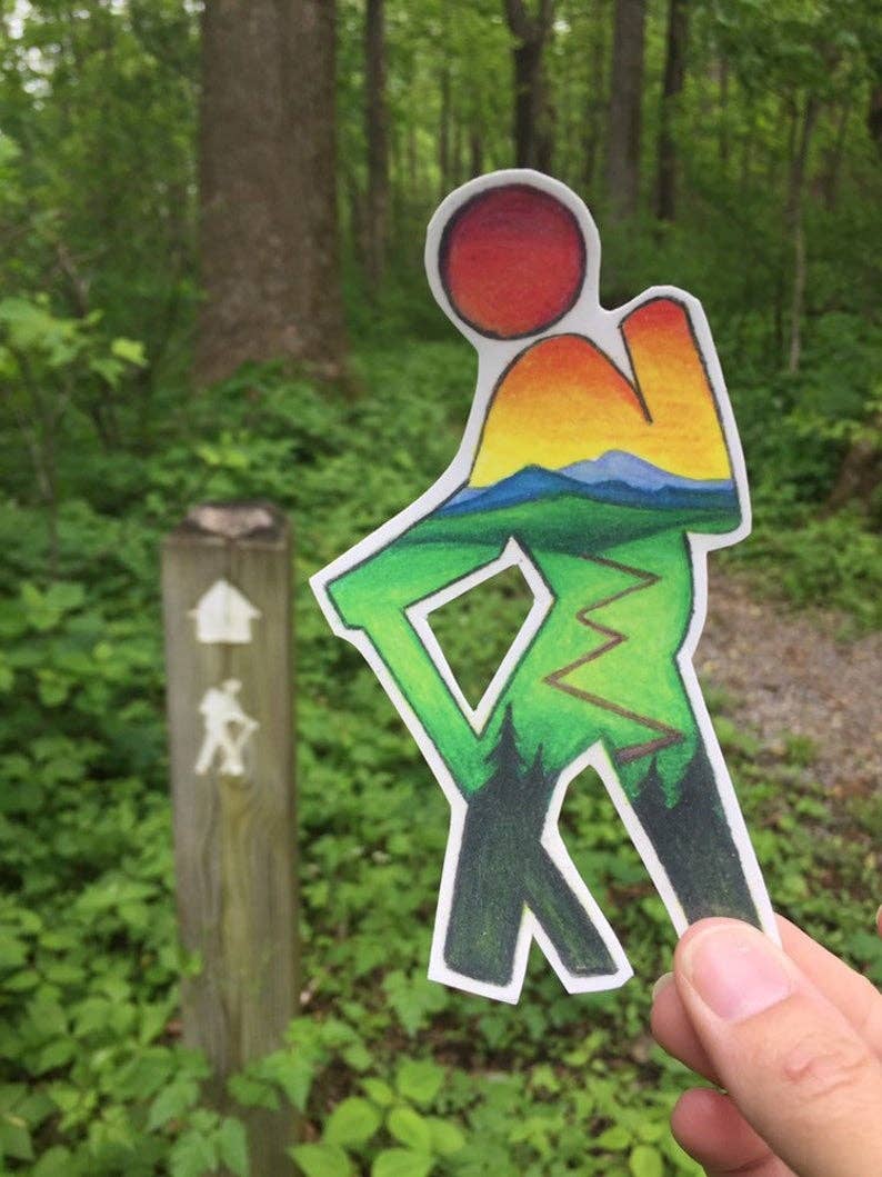 Wandering Arts and Crafts - Wholesale Sticker - Hiker Sticker1
