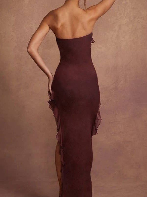 Aria Romance - Wholesale Dress - Women's - Backless Fringe Hem Dress3