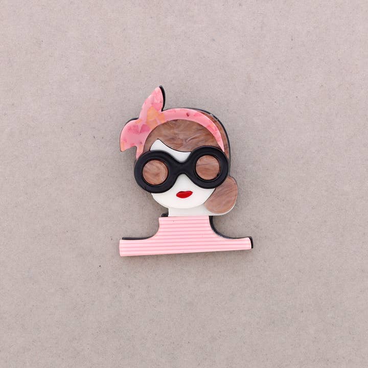 Sonata - Wholesale Snap Jewelry - Small Resin Brooch (C)4