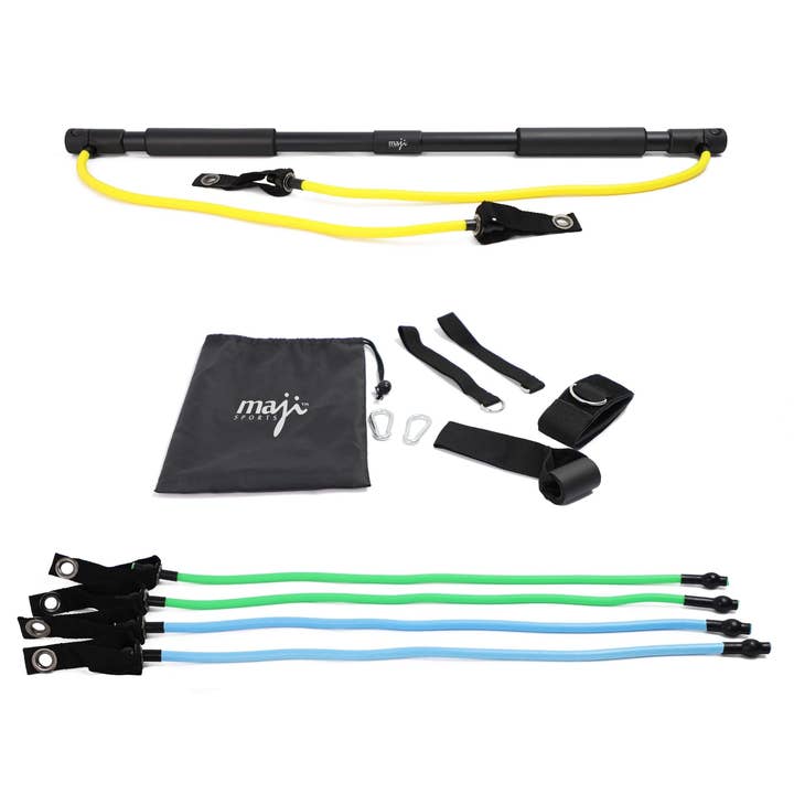 Maji Sports Portable Exercise Bar with Resistance Bands for wholesale by JupiterGear