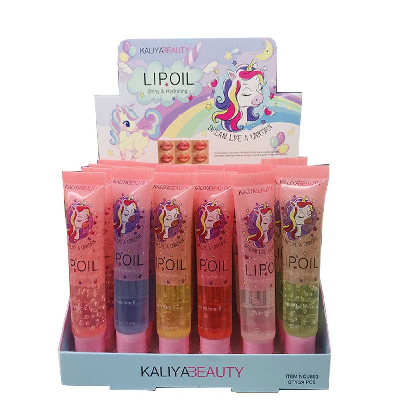 Atlas Fashion – Großhandel Lipgloss – 24 Stück feuchtigkeitsspendendes Lippenöl0