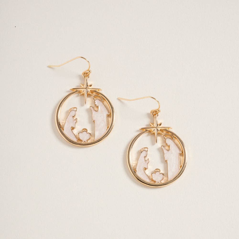 Designature New York - Wholesale Dangle Earrings - Christmas Nativity Ornament Hook Earring Religious3