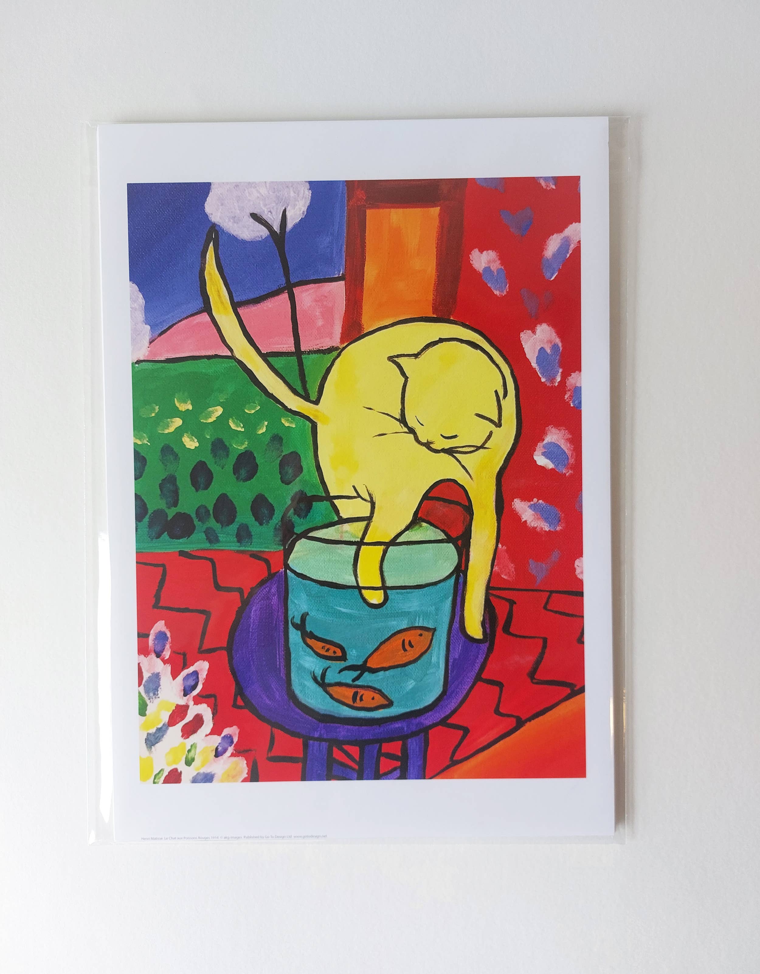 Go To Design - Wholesale Art Print - Fine art print Cat with Goldfish - Matisse unframed wall art1