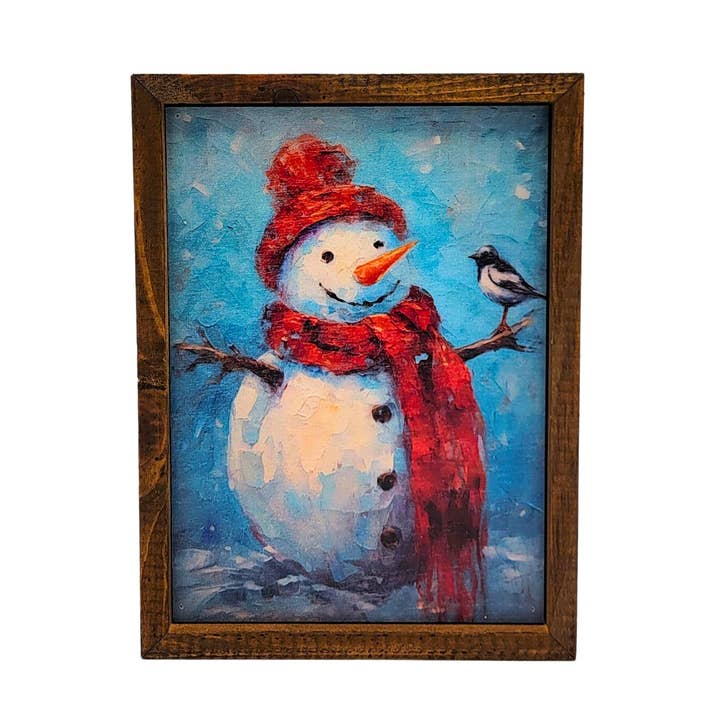 Abstract watercolor Snowman - Holiday Decor for wholesale by Home Accents By Driftless