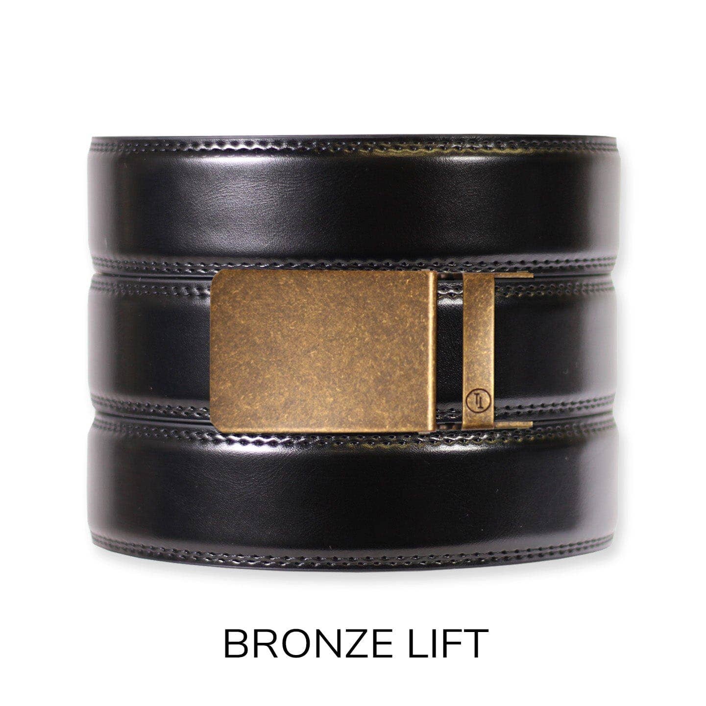 Tough Apparel – Engroshandel Bælte - Herre – Glans Sort Læder Ratchet Bælte & Spænde Sæt6