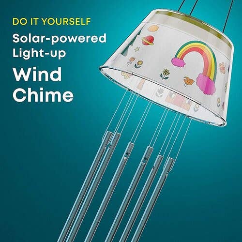 Dan&Darci - Wholesale DIY Craft Kit - Kids - Solar Powered Light-Up Wind Chime Kit1