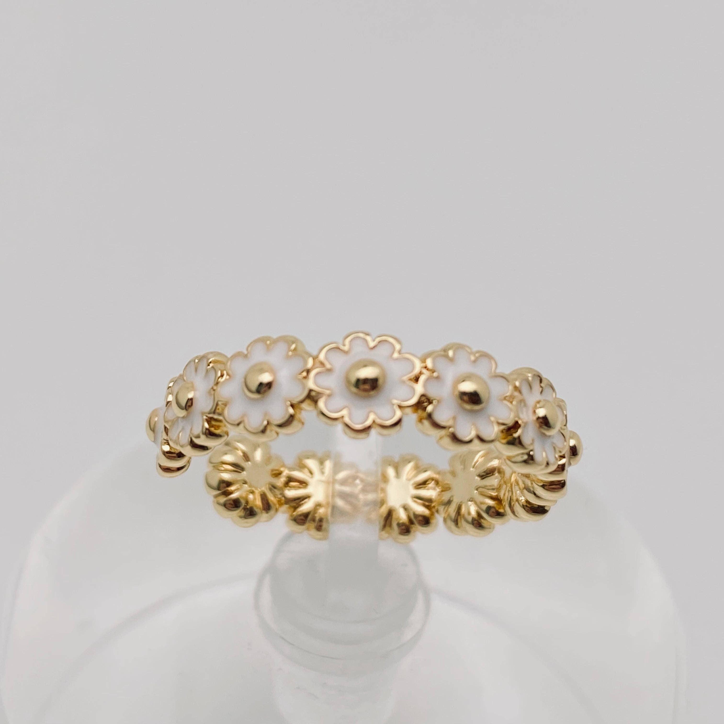 Mio Queena – wholesale Ring med flera stenar – Daisy emalj Ring öppning justerbar11