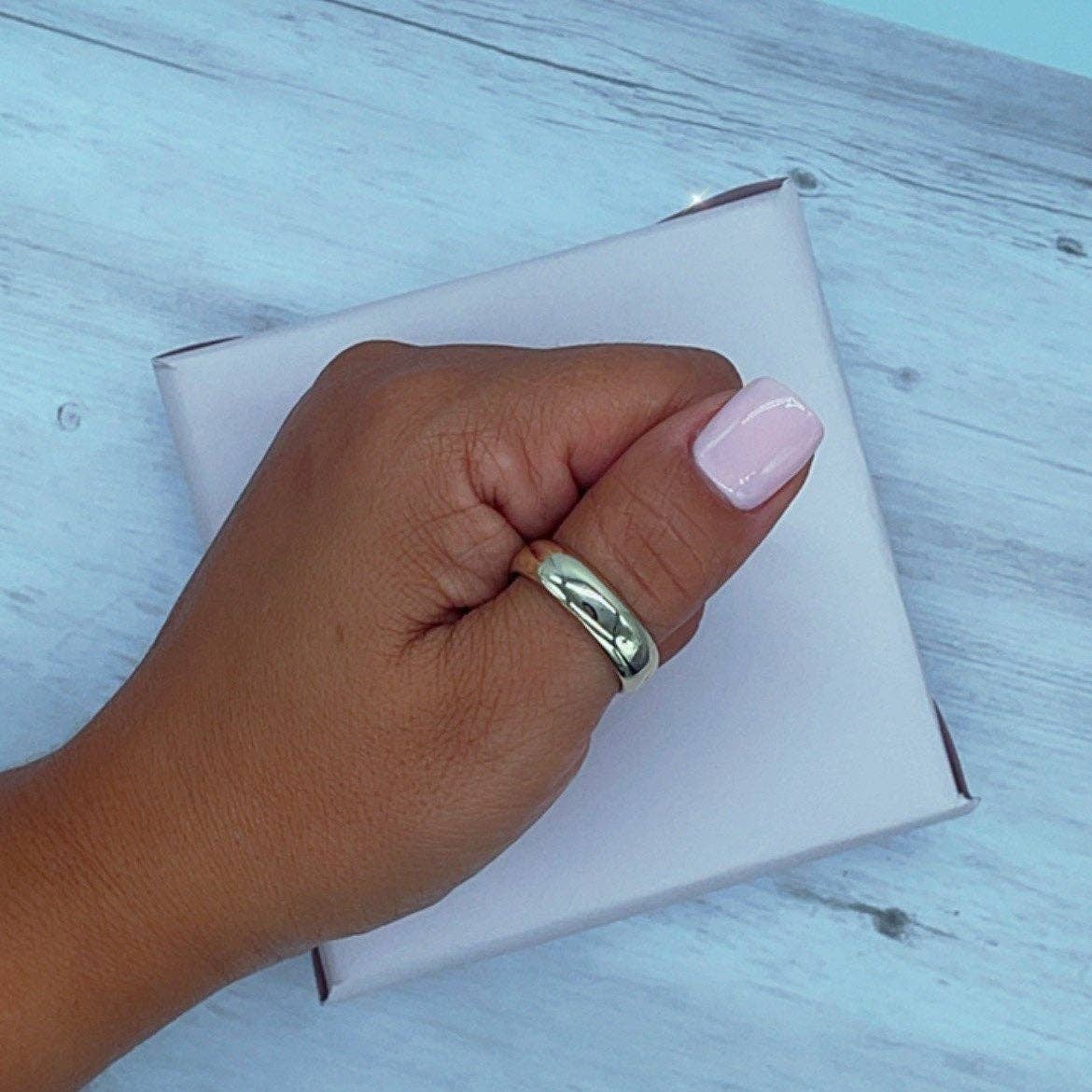 Milie - Vente Anneau/bague à empiler - Bague simple en or 18K GF, bague de fiançailles3