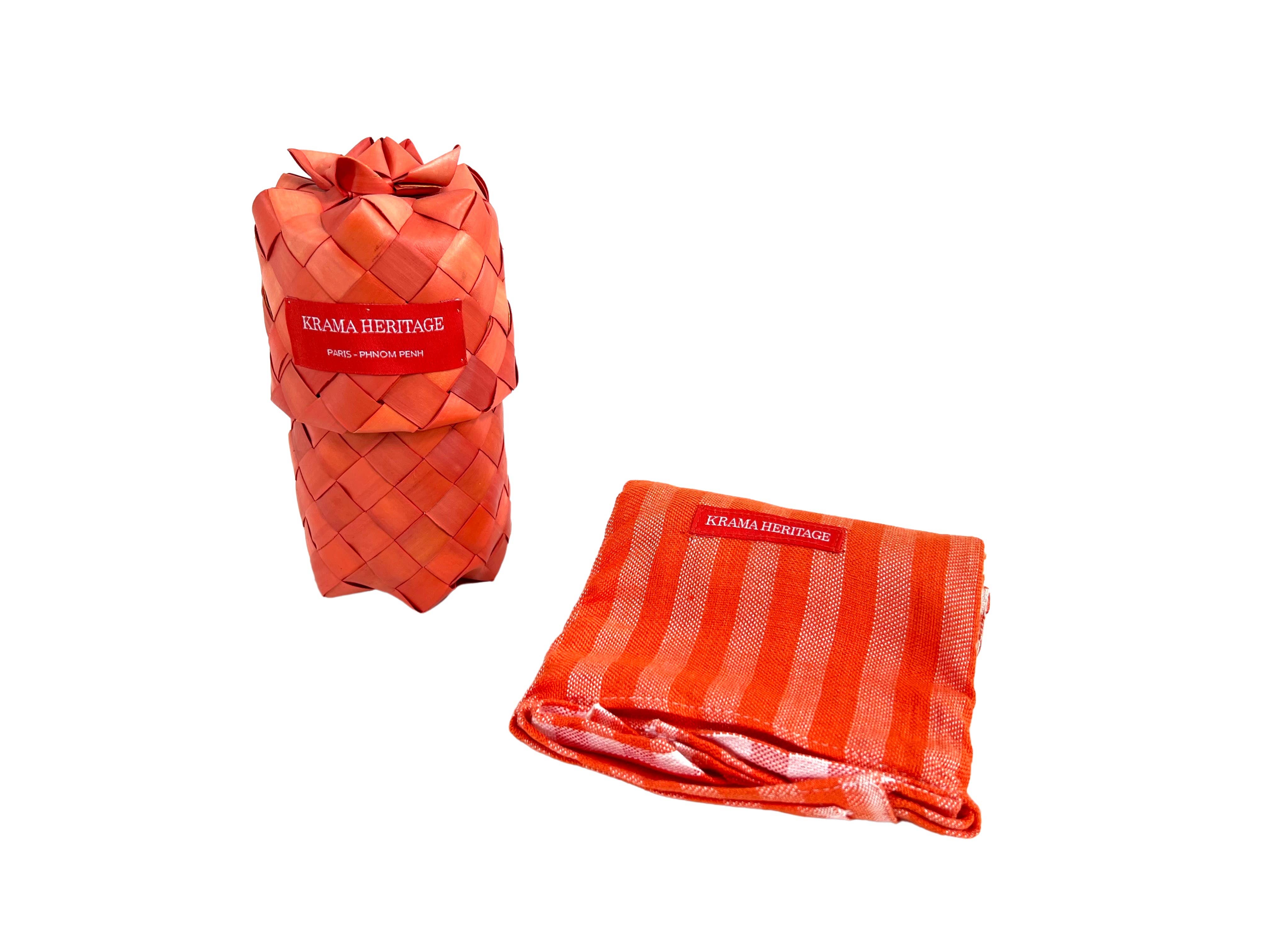 Krama Heritage - Vendita all'ingrosso Sciarpa - Unisex - L'arancia Krama Pop1