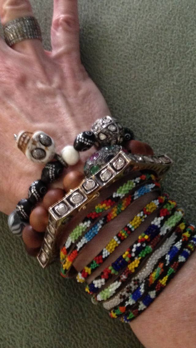 The Niger Bend - Vendita all'ingrosso Bracciale con perline - Sahara - Braccialetto in pelle Mali con perline9