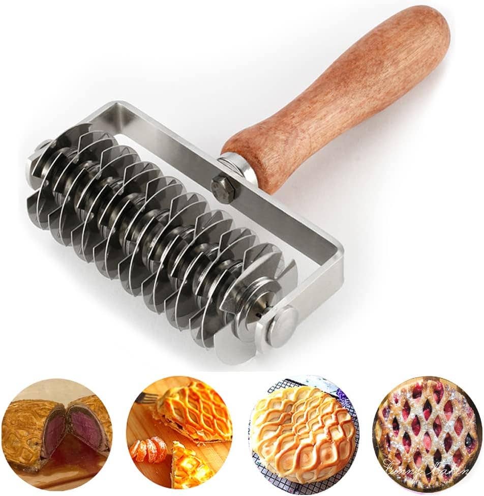 VIGOR – wholesale Kitchen tool/gadget – Stainless Steel Dough Lattice for Pie Pizza Bread beef5