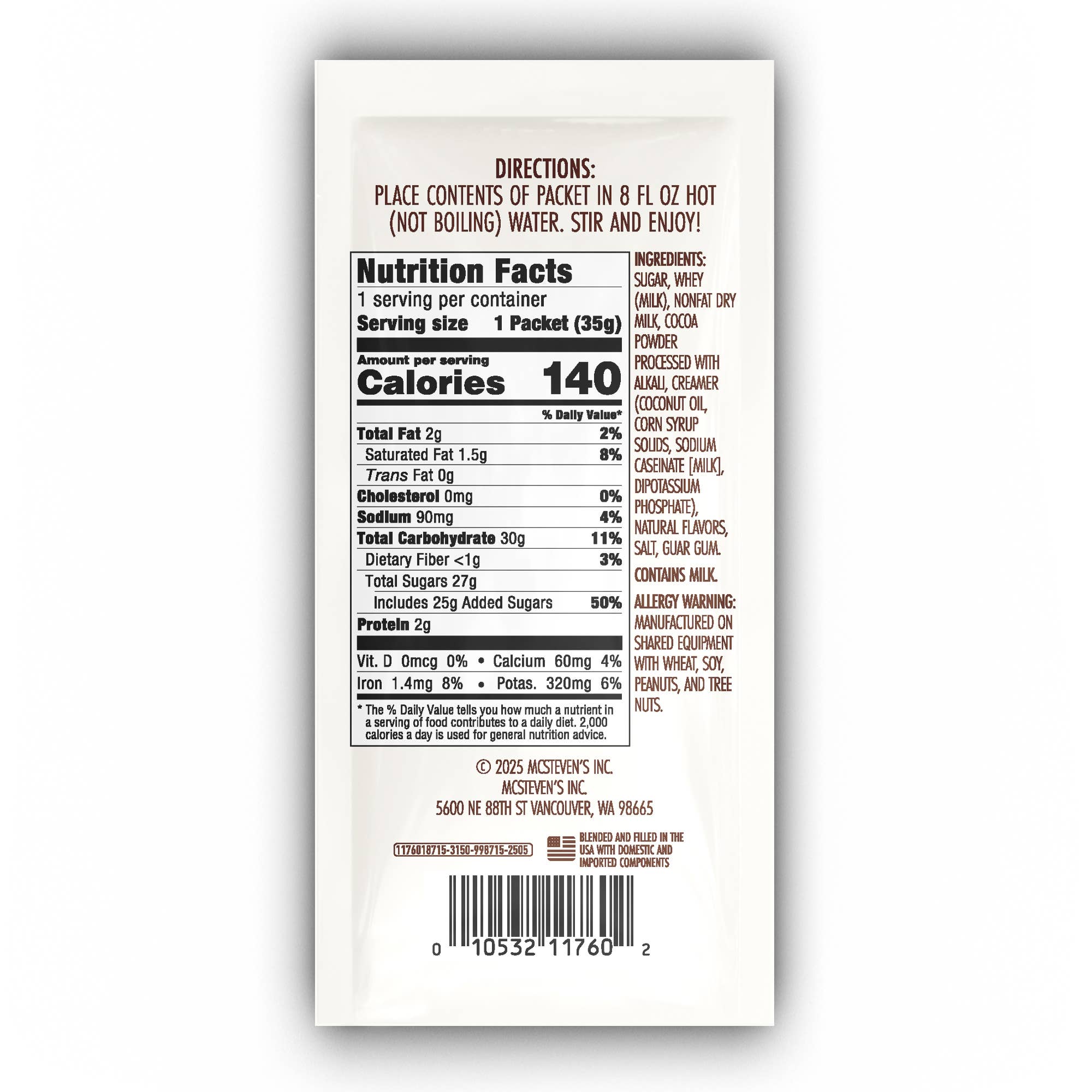 McSteven's - Vente Préparations/kits pour chocolat chaud - Chocolat chaud Cowboy Christmas (sachets de 35g)1