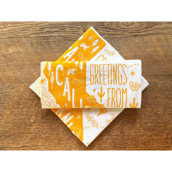 Noteworthy Paper & Press - Wholesale Tea Towel - California Tea Towel1