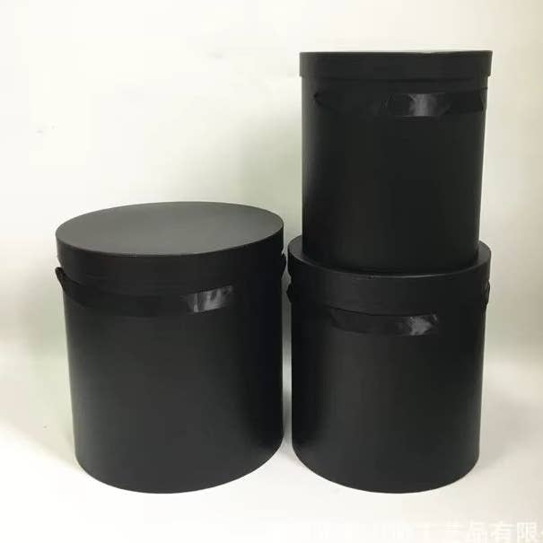 Extra Large Simple Cylinder Round Flower Gift Box with Handle for wholesale by Elegant Design Supply