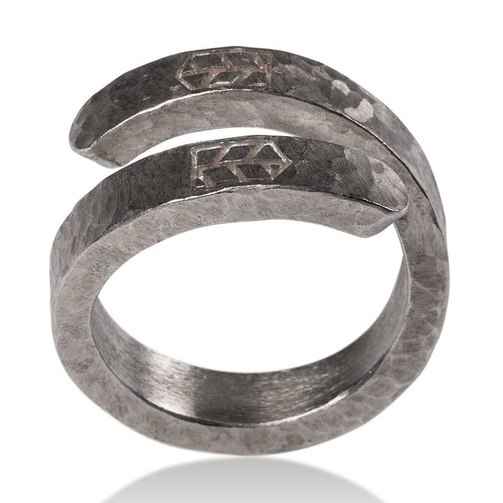 Anillo Freedom - Martillado para venta al por mayor de Bleu Nomade