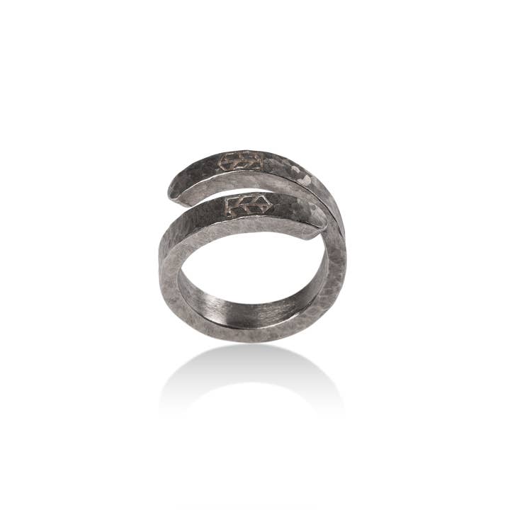 Bague Freedom - Hammered pour la vente par Bleu Nomade