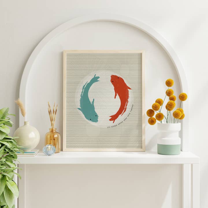 Lyrical Artworks - Wholesale Art Print - Jack Johnson | Better Together modern song lyric art print