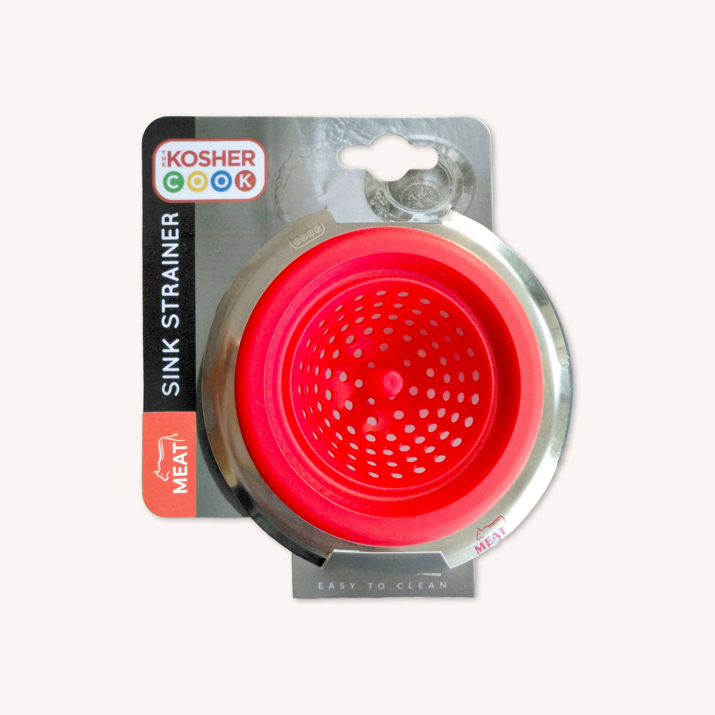Ner Mitzvah - Wholesale Sink Strainer/Stopper - Silicone Sink Strainer - Red/Meat0