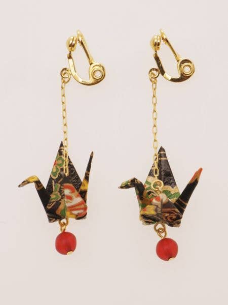 Ametsuchi by Amina Collection – wholesale Dangle earrings – ORIGAMI Crane Earrings - SARASA2