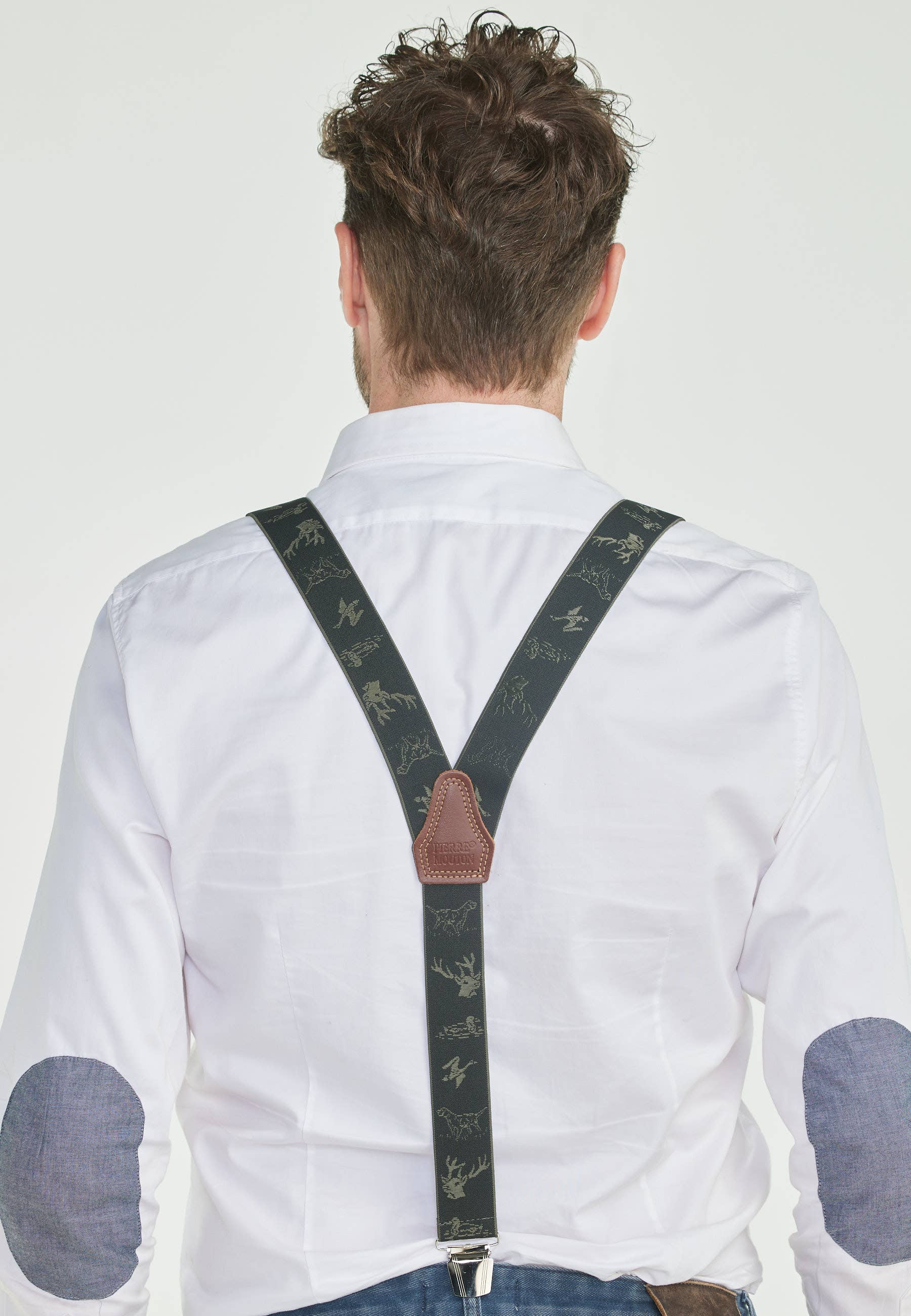 Pierre Mouton – Cinto - Unissexo por atacado – Apertos de Caça Verdes 3 clips/120 cm | Artesanal3