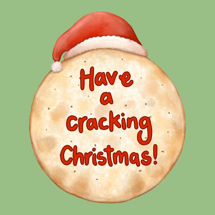 Katie Tinkler illustration - Wholesale Christmas card - Cracking Christmas - Funny Cheese Themed Modern Xmas Card 2