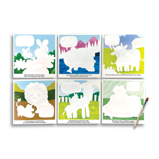 OOLY - Wholesale Art Set - Kids & Baby - Water Amaze: Water Reveal Boards - Baby Animals (13 PC Set)3