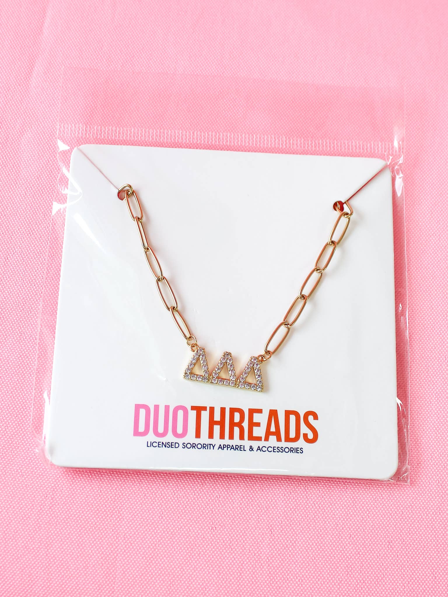 Duo Threads - Wholesale Pendant/Charm Necklace - Rhinestone Sorority Necklace10